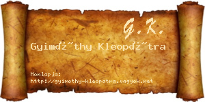Gyimóthy Kleopátra névjegykártya